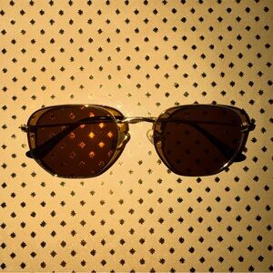 🆕 NEW Unisex UV400 Gold and Brown Sunglasses